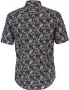 Casa Moda KM Overhemd Botanische Print Donkerblauw Product / Achterkant