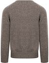 Pullover de lana de cordero William Lockie Vole marrón gris Product / Achterkant