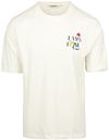 Shiwi T-shirt Finn Skissade Blommor Off White 1425501970-1001