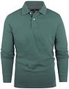 Steppin' Out Longsleeve Polo Shirt Piqué Classic Dark Green SM9003.0001-5003 order online | Suitable