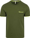 Køb Sun68 Piqué T-shirt Fluo Stripe i Army Grøn T35124-37 | Suitable
