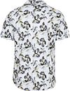 Desoto Festival Camisa Casual Manga Corta White Green Product / Achterkant