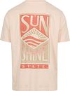 Dstrezzed T-shirt Ty Imprimé Rose Clair Product / Achterkant