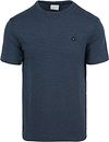 No Excess Fløyelsstripet T-skjorte i Navy 27360391-096
