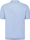 No Excess Knitted Slub Polo Shirt Light Blue Product / Achterkant