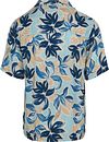 Shiwi Hemd Vic Floral Leafs Blauw Product / Achterkant