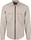 Suitable Kardigan Beżowy 245-1 shirt jacket zip 
