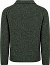 Suitable Polo Zip Pull Tweed Mørkegrøn