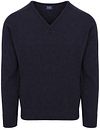 William Lockie V-Ausschnitt Pullover Lammwolle Dunkelblau WG14034-16cm-Navy kaufen | Suitable