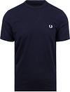 Fred Perry Ringer T-skjorte Navy M3519-608 Ringer