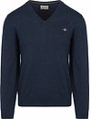 GANT Genser med V-hals Jeansblå 8030562-902