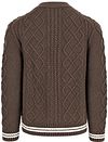 Gant Cardigan Cable Knit Lamswol Bruin