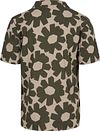 KnowledgeCotton Apparel Short Sleeve Shirt Linen Blend Olive Product / Achterkant