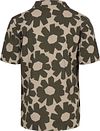 KnowledgeCotton Apparel Short Sleeve Shirt Linen Blend Olive Product / Achterkant