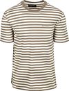Marc O'Polo T-skjorte Stripes Kaki 5000012687-2673 + 622216051062-M32