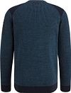 PME Legend Sweater Rib Melange Blau Product / Achterkant