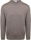 Profuomo rundhalsad merinoullströja Taupe PPWJ30001D-5