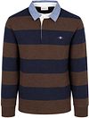 Gant Rugger Shield Chambray Polo Streep Navy Bruin 2004083-284 kopen | Suitable
