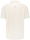 No Excess camicia a maniche corte in misto lino ecru Product / Achterkant