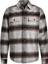 Vanguard Overshirt Brushed Wolblend Ruit Grijs VSI2410244-921 kopen | Suitable