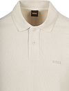 BOSS Petempestolong Long Sleeve Polo Shirt Ecru