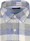 NZA Shirt Picton Linen Blend Checks Blue