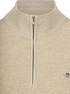 Gant Half Zip Pullover Micro Textured Beige