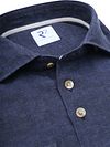 R2 Overhemd Linen Blend Navy