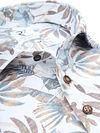 R2 Shirt Leaves Print Beige