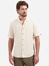 No Excess Short Sleeve Jacquard Shirt Ecru