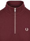 Fred Perry Half Zip Pullover Burgundy