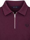 Fred Perry Longsleeve Half Zip Poloshirt Plum