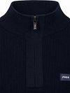 NZA Half Zip Slub Knit Melange Navy