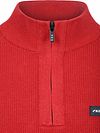 NZA Half Zip Slub Knit Melange Red