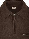 Levi's Longsleeve Half Zip Polo Shirt Brown