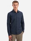 No Excess Overhemd Jacquard Print Navy Model / Voorkant