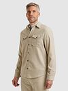 Vanguard Overshirt Brushed Greige Model / Voorkant