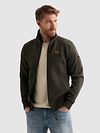PME Legend Cardigan Interlock Beluga Green Model / Voorkant