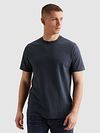 PME Legend T-Shirt Jacquard Stripe Navy Model / Voorkant