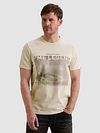 PME Legend T-Shirt Heavy Jersey Artwork Ecru Model / Voorkant