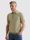 Vanguard Knitted Poloshirt Streep Groen Model / Voorkant