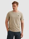 Vanguard T-Shirt Streep Beige Model / Voorkant