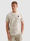 PME Legend T-Shirt Allover Print Egret Model / Voorkant
