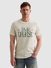 PME Legend Jersey Artwork T-Shirt Egret Model / Voorkant