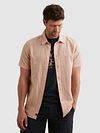 PME Legend Short Sleeve Overhemd Cotton Linen Roze Model / Voorkant