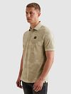 PME Legend Polo Shirt Piqué Print Beige Model / Voorkant