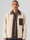 Levi's Sherpa Jakke Fleece Ecru Model / Voorkant