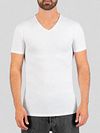 Garage Stretch Basic White V-Neck