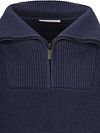KnowledgeCotton Apparel Pullover Half Zip Pullover Merino Navy