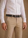 Suitable Leren Riem Groen Washed Model / Voorkant